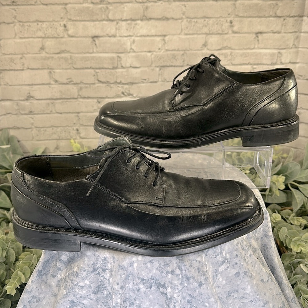 DOCKERS “Perspective” Black Leather Square Toe Dress Oxfords Mens 9.5M🖤VGUC - Picture 4 of 11